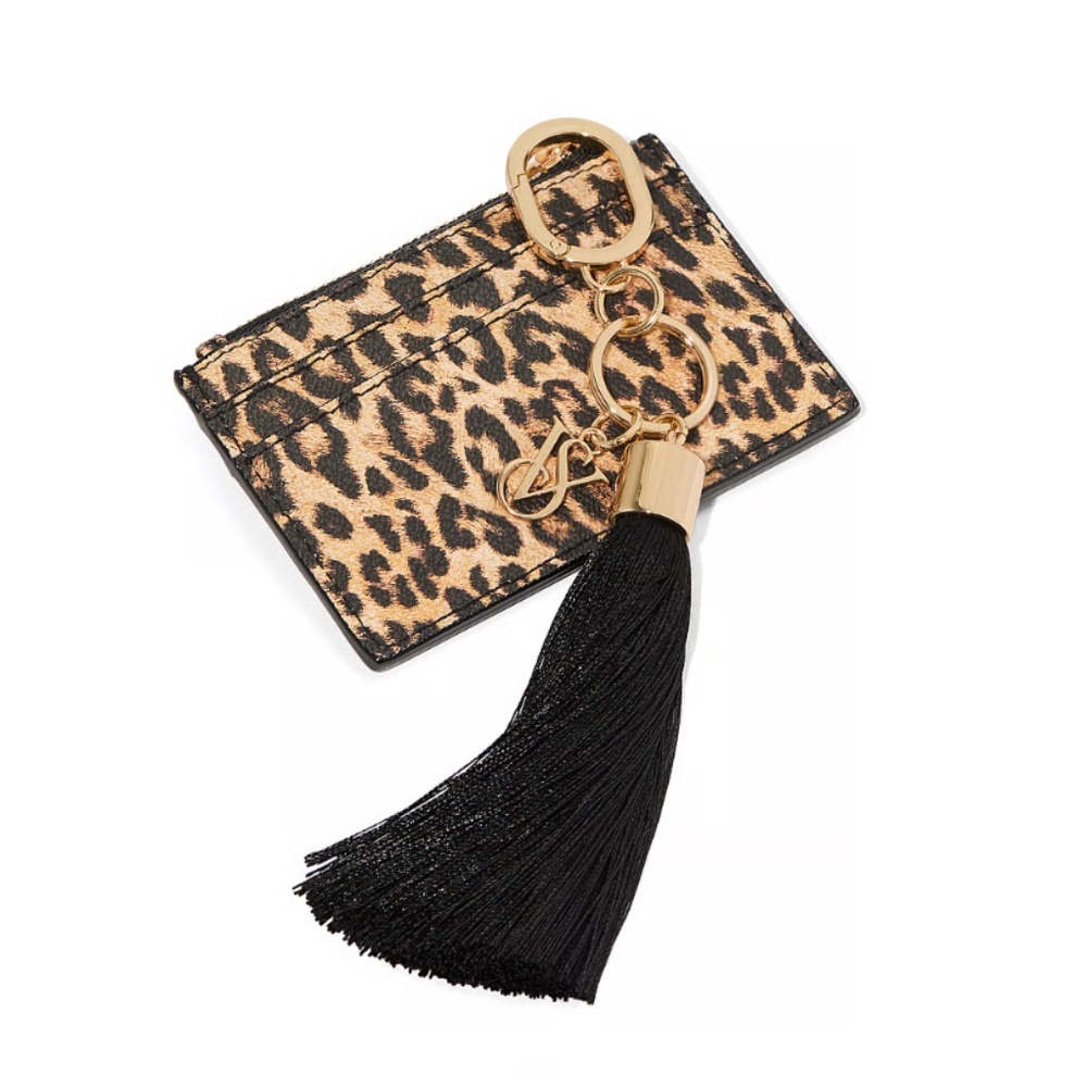 Victoria’s Secret Tassel Bag Charm Keychain Black NEW - Picture 2 of 5